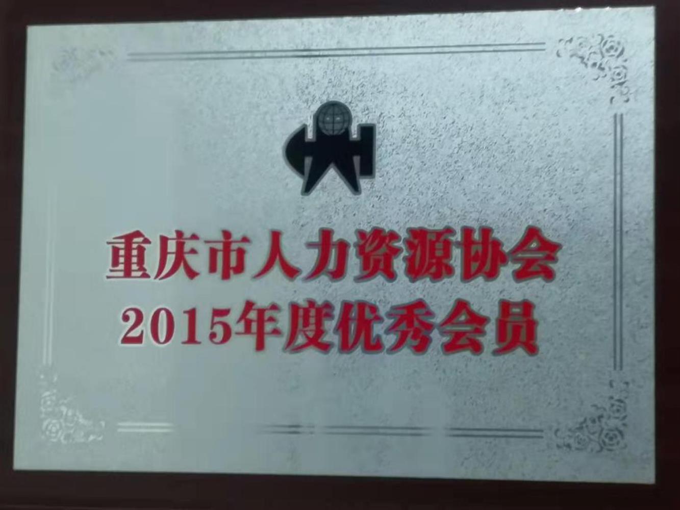 重慶市人力資源協(xié)會(huì)2015年度優(yōu)秀會(huì)員